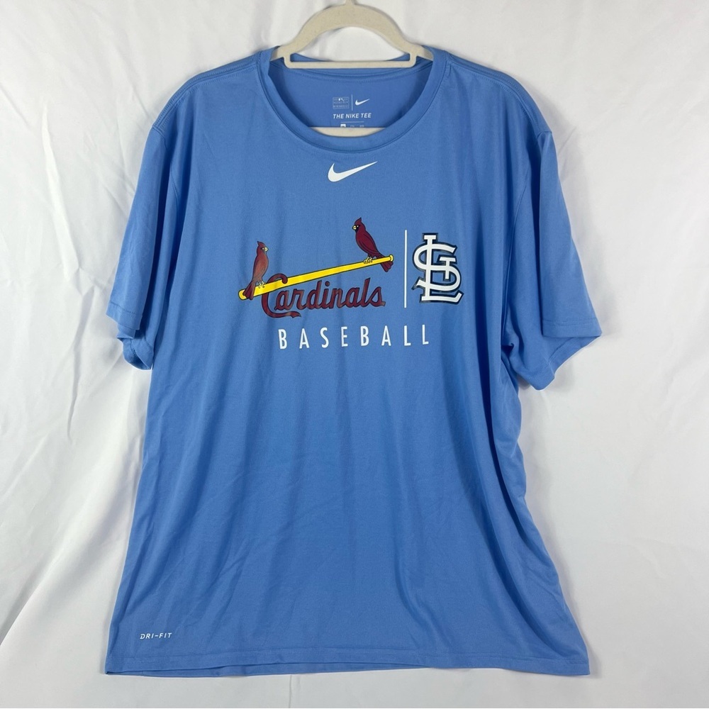 Nike St Louis Cardinals Blue Tee Dri Fit Genuine Merchandise